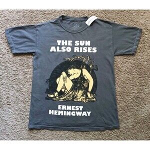 Ernest Hemingway The Sun Also Rises T-Shirt Men's Small Gray Short Sleeve